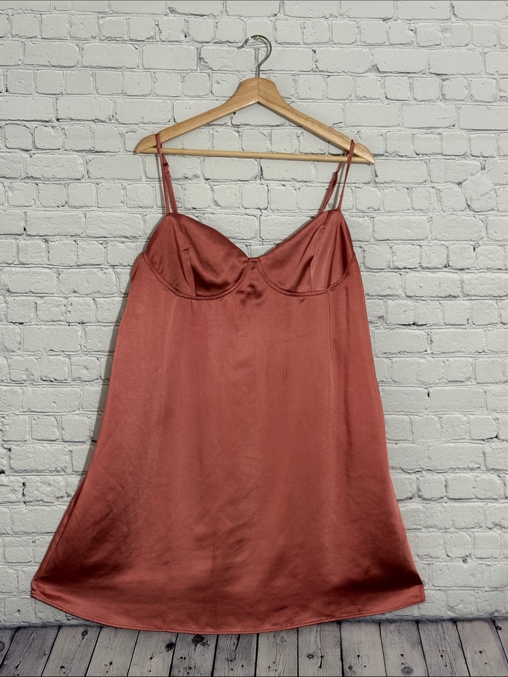 wild fable Blush Satin Slip Chemise
